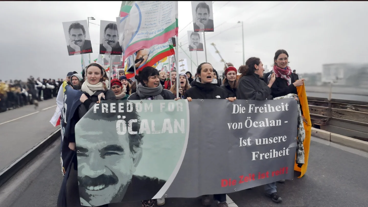 Kürt Halk Önderi Abdullah Öcalan özgürlüğü için eylem