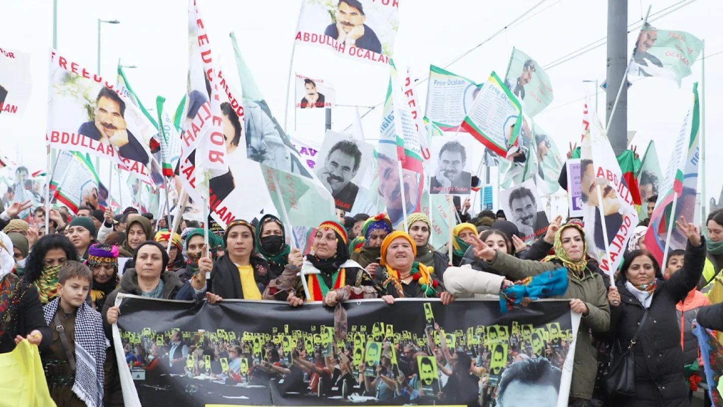 Kürt Halk Önderi Abdullah Öcalan özgürlüğü için eylem / Köln