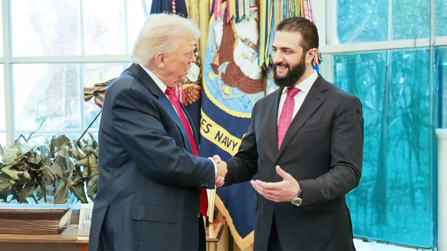 Donald Trump ve Ahmed El Şara /foto:AFP
