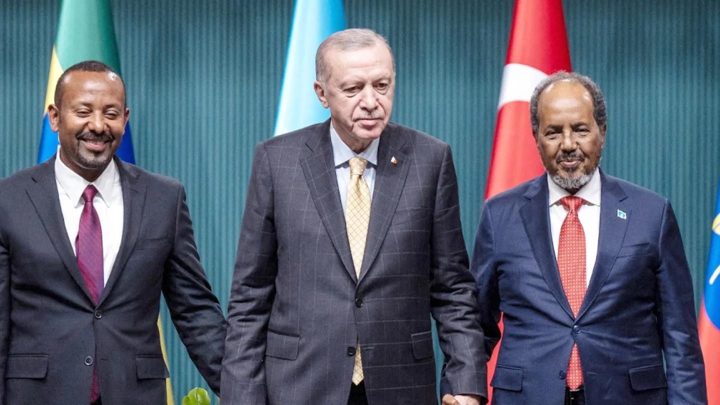 Abiy Ahmed, Recep Tayyip Erdogan ve Hassan Scheich Mohamud /foto:AFP