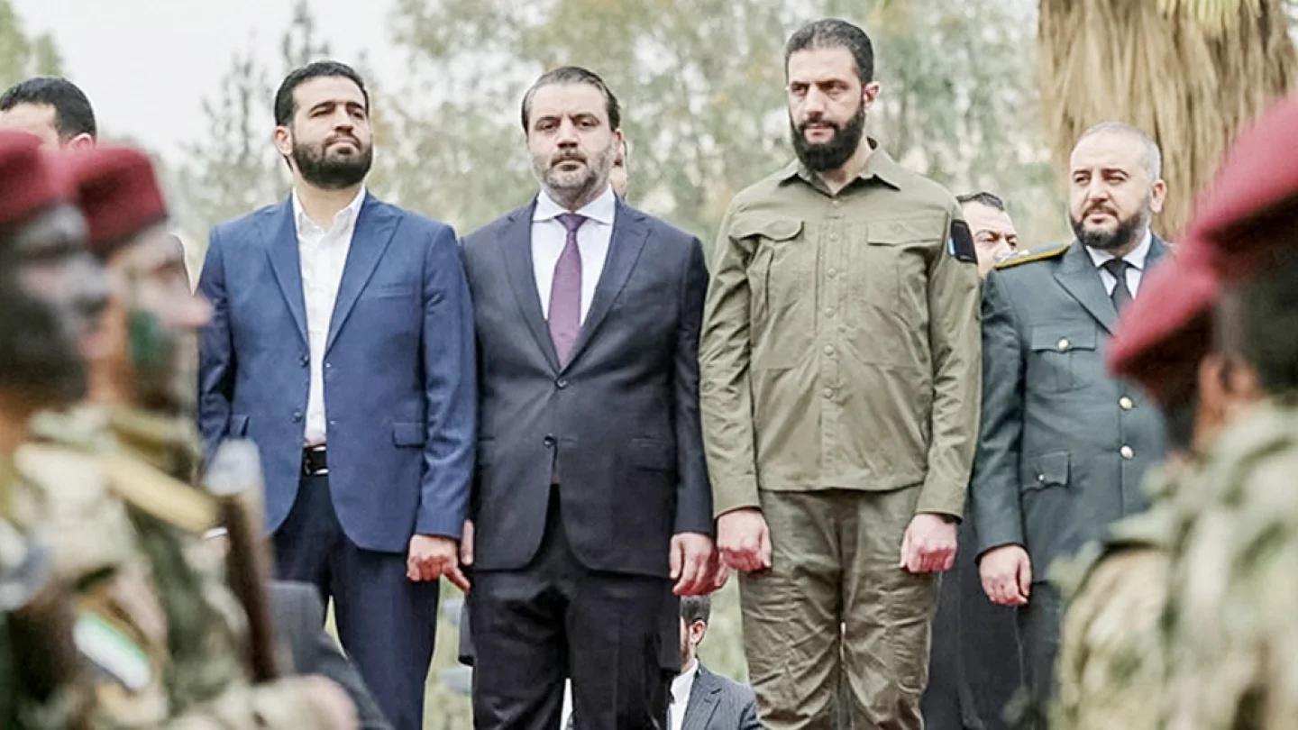 Enes Hattab, Şeybani ve Colani/ foto:AFP