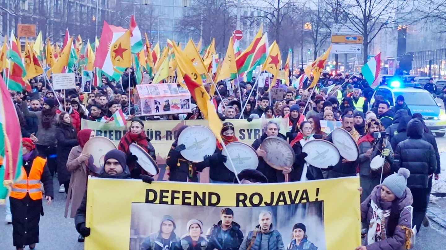 Rojava eylem, Hannover / foto: M.Zahit EKİNCİ