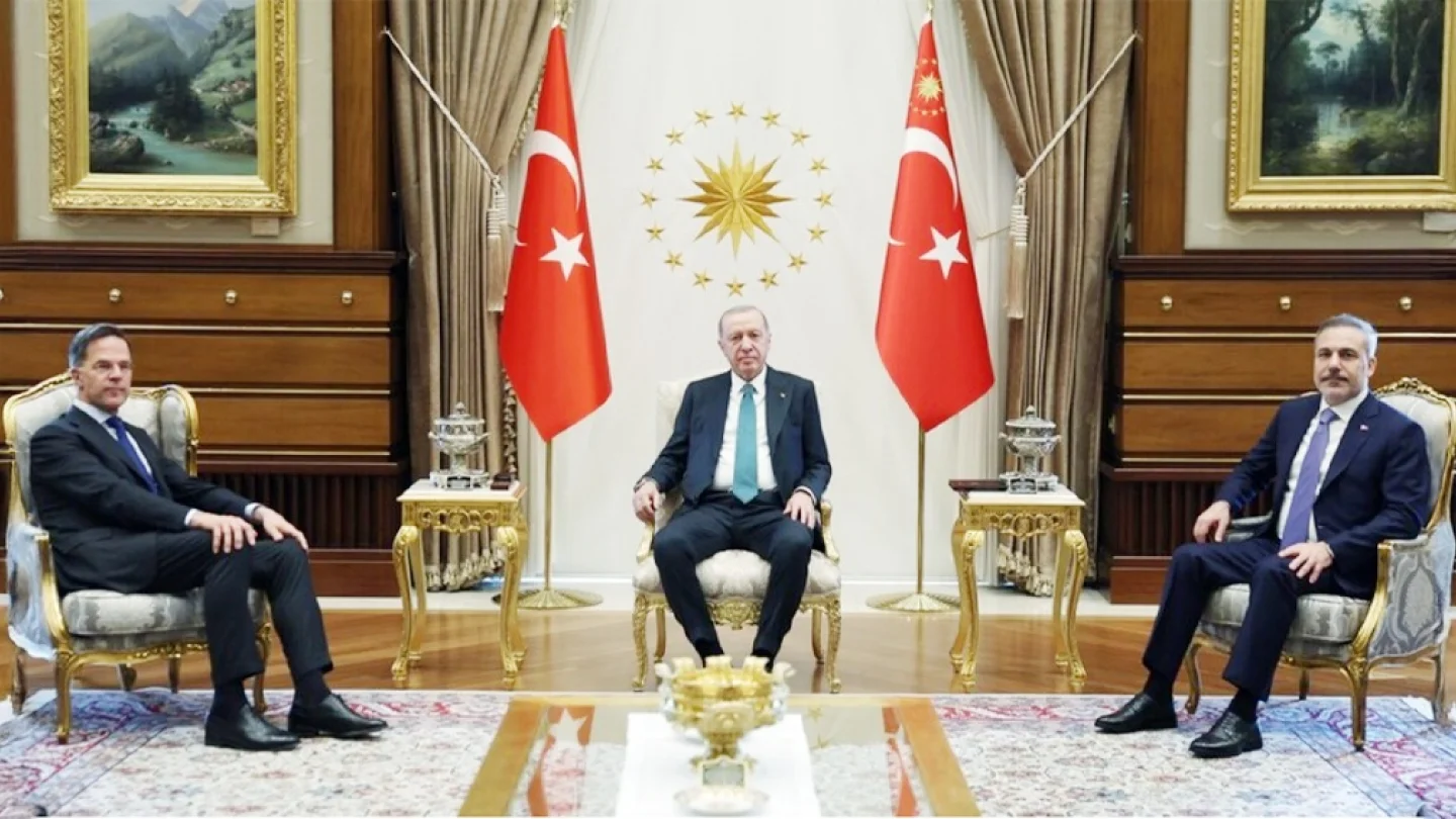 Mark Rutte, Recep Tayyip Erdoğan ve Hakan Fidan