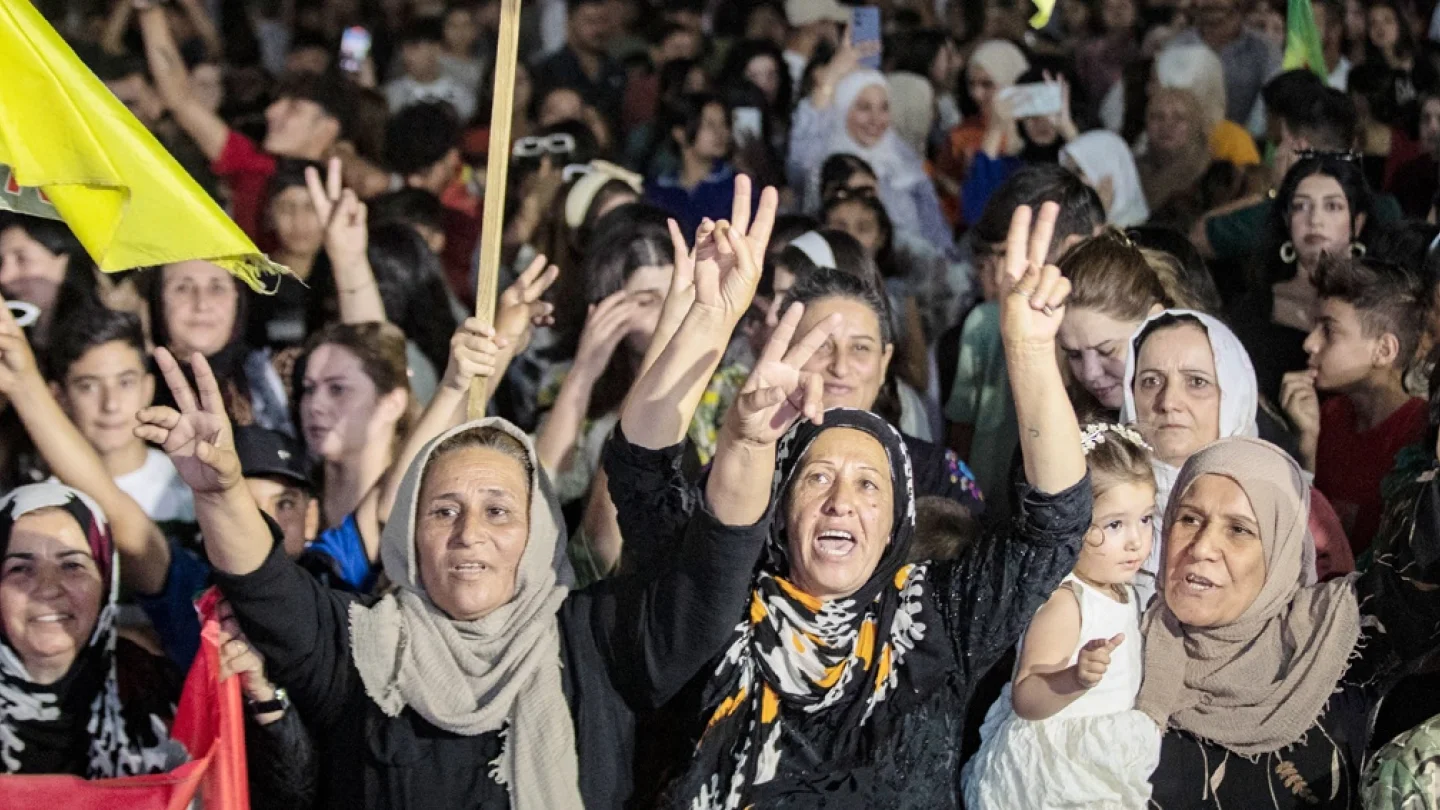 Qamışlo yürüyüş/foto:AFP