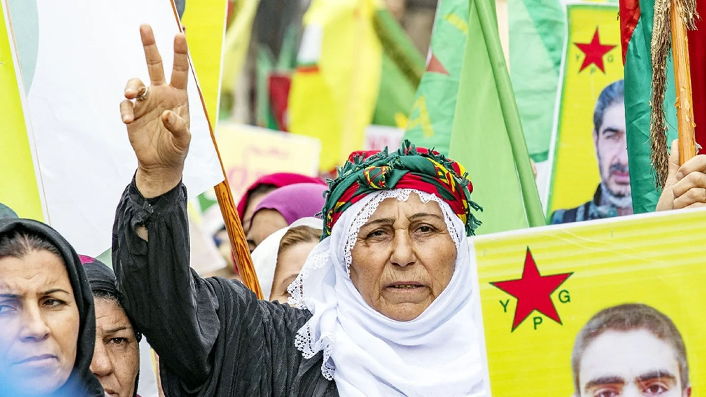 Rojava/kadın direnişi/eylem/foto:AFP