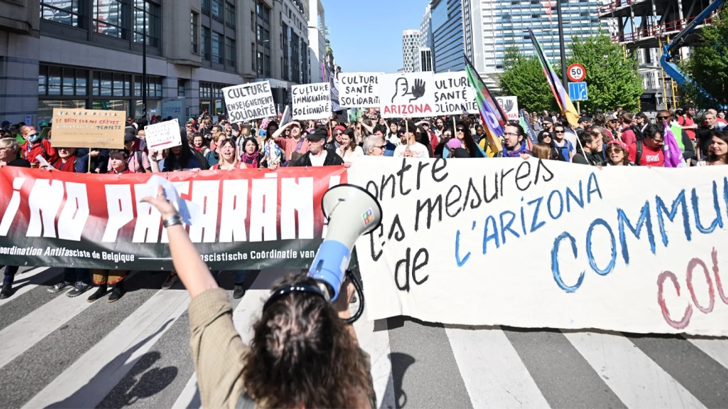 İşçi/protesto/Brüksel/foto:AFP