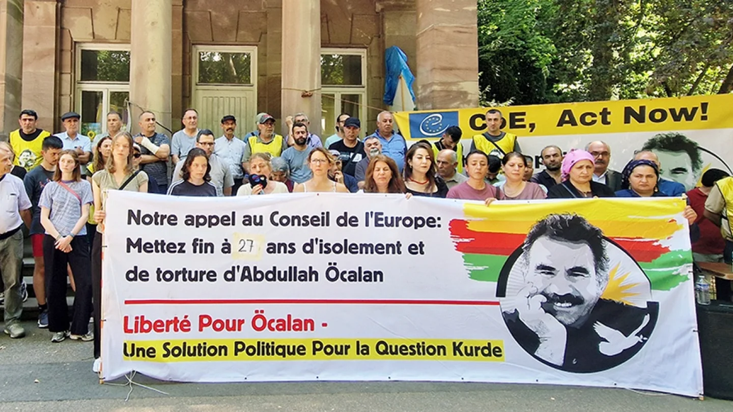 Strasbourg eylem/Kürt Halk Önderi Abdullah Öcalan
