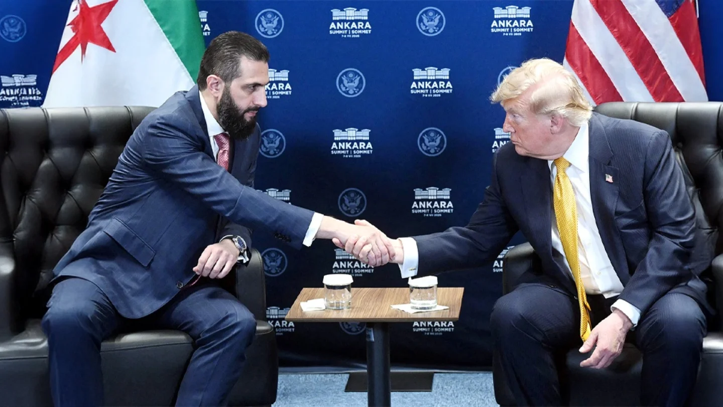 Ahmed el-Şara ve Donald Trump/foto:AFP