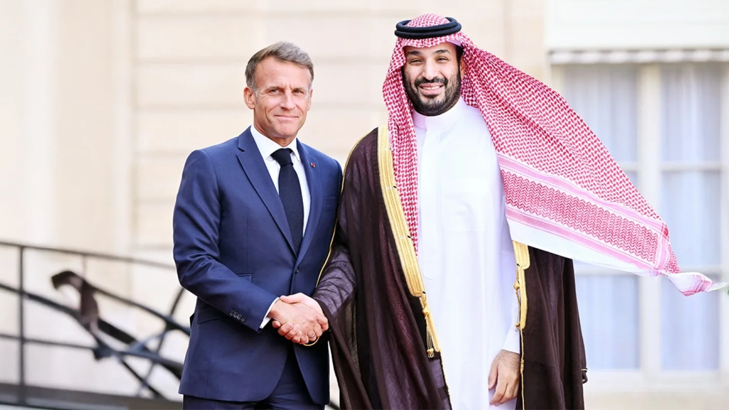 Emmanuel Macron ve Mohammed bin Salman/foto:AFP