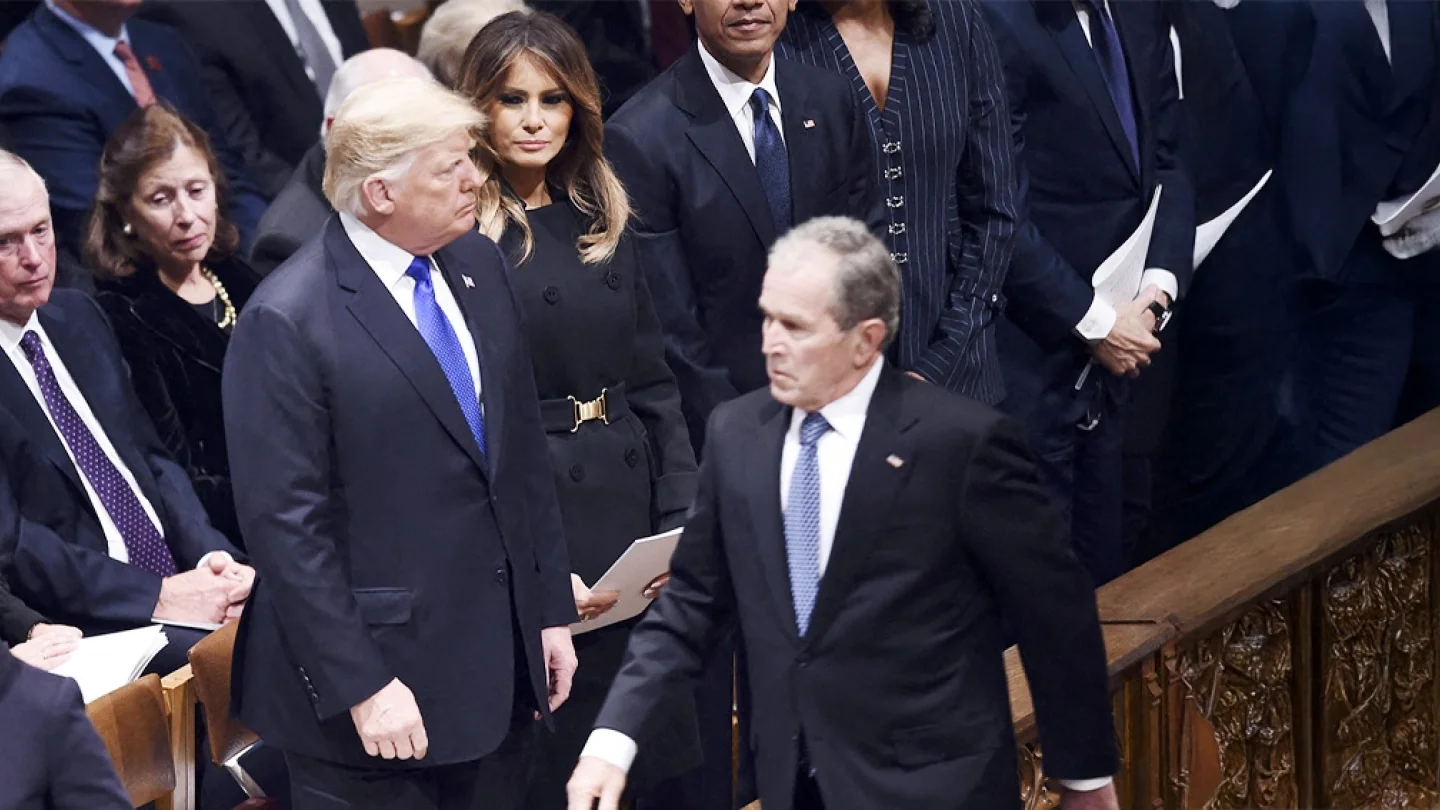 Donald Trump ve George W. Bush/foto:AFP