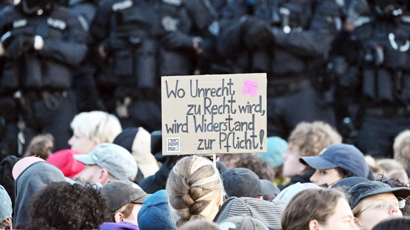 AfD/protesto/foto:AFP