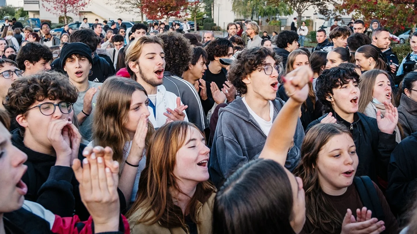 Öğrenci eylemleri/Fransa/foto:AFP