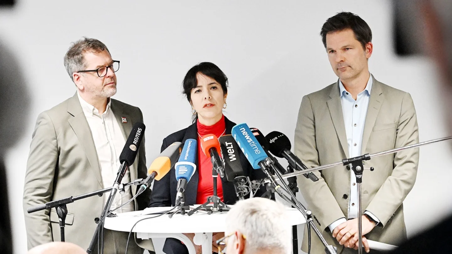 Werner Graf, Elif Eralp, Steffen Krach/foto:AFP