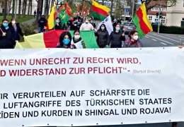 Avrupa'da Kürtler işgale karşı alanlarda