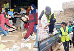 Heyva Sor yardım kolileri hazırlıyor