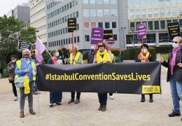 İstanbul Sözleşmesi için Brüksel’de eylem