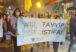 Batan ekonomi ve Erdoğan istifa sloganları 