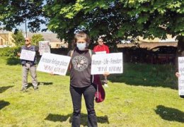 Londra’da kadına şiddet protesto edildi