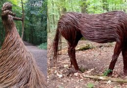 Söğüt dallarından heykeller