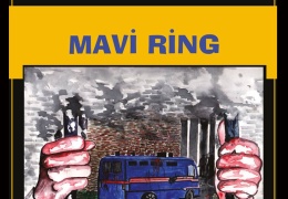 Mavi otobüste harbiyeli mavi ringte gerilla var