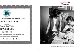 Vatansız belgeseline ödül