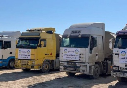 İlk konvoy Halep’e ulaştı