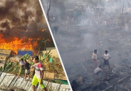 Kamp yandı 12 bin kişi barınaksız