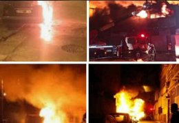 1 fabrika 13 araç yakıldı