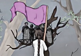 O ağaç, elinde bayrak taşıyan o kadının ülkesi