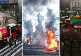 Çiftçiler Brüksel’i kuşattı