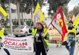 Kıbrıs’ta Öcalan için yürüyüş