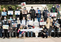 Savaş mağdurları BM önünde