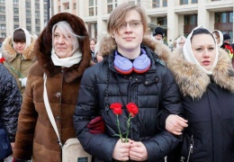 Cephedeki askerlerin yakınlarından gösteri