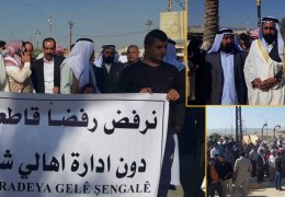 Şengal’de protesto yürüyüşü