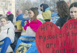 Kiev’de esir protestosu