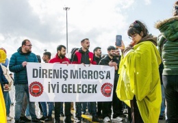Migros işçisine direniş bırakıldı