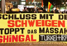 Avrupa kentlerinde Şengal protestosu