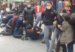 Açlık grevi açıklamasına böyle saldırdılar