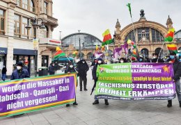 Katliamlar Frankfurt’ta protesto edildi