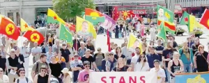 Peymana Madrîdê protesto kirin
