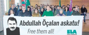 Sendîkayên Baskê doza azadiya Ocalan kir