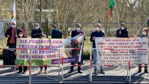 Berlin’de Şengal için eylem