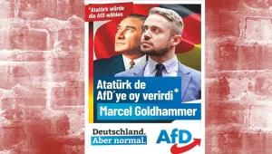 Alman faşistlerden Atatürk'lü seçim afişi