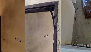 Polis 15 evin kapısını fünyeyle patlattı