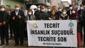Silopi’de tecrit protestosu