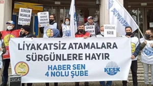 PTT emekçilerinden protesto