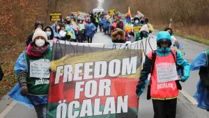 Enternasyonalistler Öcalan için yürüyor