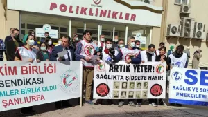 Sağlıkta şiddet protesto edildi