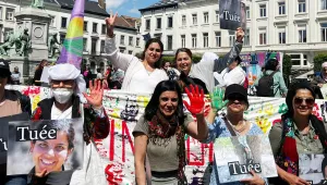 Kadınlar işgali protesto etti