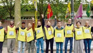 Enternasyonalistler Öcalan nöbetinde